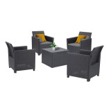 Curver Claire II 4 személyes kerti bútor garnitúra grafit