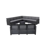 Curver Claire IV 12 személyes kerti bútor garnitúra vigo tárolós asztallal grafit