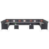 Curver Claire IV 18 személyes kerti bútor garnitúra vigo tárolós asztallal grafit