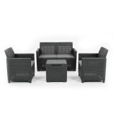 Curver Claire IV 4 személyes kerti bútor garnitúra vigo tárolós asztallal grafit