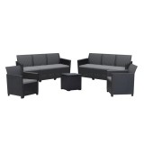 Curver Claire IV 8 személyes kerti bútor garnitúra vigo tárolós asztallal grafit