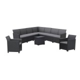 Curver Claire IV 9 személyes kerti bútor garnitúra vigo tárolós asztallal grafit