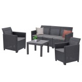 Curver Claire VI 5 személyes kerti bútor garnitúra orlando asztallal grafit