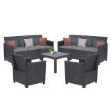 Curver Claire VI 8 személyes kerti bútor garnitúra orlando asztallal grafit