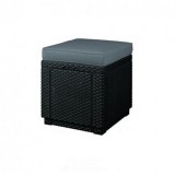 Curver Cube zsámoly, grafit színben, világos szürke párnával