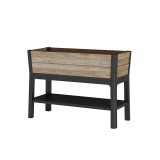 Curver Deco elevated műanyag kerti virágláda alsó polccal 110l kőrisfa