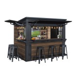 Curver Deco műanyag kerti bár, kerti ház dió