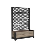 Curver Deco tulip hátfallas virágláda 110l kőrisfa