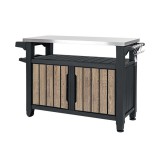 Curver Decocoat unity műanyag xl kerti grill asztal 207l kőrisfa