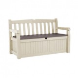 Curver Eden Garden Bench pad és tároló, barna-beige színben