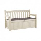 Curver Eden Garden Bench pad és tároló, barna-beige színben