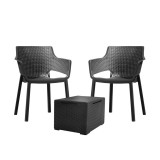 Curver Eva Balcony kerti bútor garnitúra szett vigo asztallal grafit