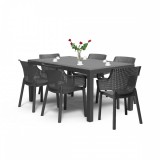 Curver Evody 6+1 kerti bútor garnitúra szett grafit