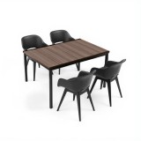 Curver Flora 4+1 kerti bútor garnitúra szett dió-grafit