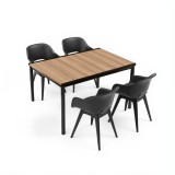 Curver Flora 4+1 kerti bútor garnitúra szett kőris-grafit