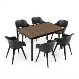 Curver Flora 6+1 kerti bútor garnitúra szett dió-grafit