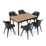 Curver Flora 6+1 kerti bútor garnitúra szett kőris-grafit