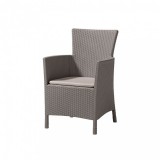 Curver Iowa kerti szék, cappuccino színben, homok párnával