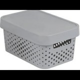 CURVER/KETER Curver Infinity Dots 4,5 L Műanyag Tároló Doboz Tetővel - Szürke (229117)