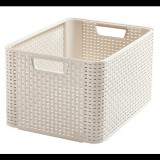 CURVER/KETER Curver Style "L" Műanyag Tároló Kosár 30 L - 43,5 X 23 X 32,5 Cm - Krém (205851)