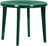 CURVER LISA műanyag kerti körasztal napernyőlyukkal - sötétzöld - ø 90 cm