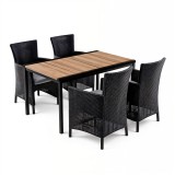 Curver Nadia 4+1 kerti bútor garnitúra szett kőris-grafit