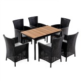 Curver Nadia 6+1 kerti bútor garnitúra szett kőris-grafit