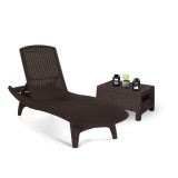 Curver Pacific kerti nyugágy set Corfu asztallal barna