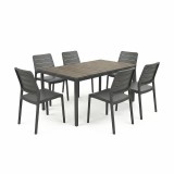 Curver Porto Nova Prime 160 6+1 kerti bútor garnitúra szett dió-grafit