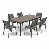 Curver Porto Nova Prime 200 6+1 kerti bútor garnitúra szett dió-grafit