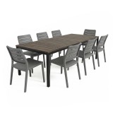Curver Porto Nova Prime 200 8+1 kerti bútor garnitúra szett dió-grafit