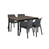 Curver Romen 4+1 kerti bútor garnitúra szett dió-grafit