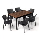 Curver Romen 6+1 kerti bútor garnitúra szett dió-grafit
