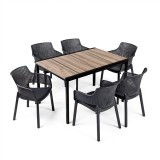 Curver Romen 6+1 kerti bútor garnitúra szett kőris-grafit