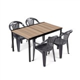 Curver Rowen 4+1 kerti bútor garnitúra szett kőris-grafit