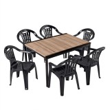 Curver Rowen 6+1 kerti bútor garnitúra szett kőris-grafit