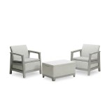 Curver Scandi Balcony linea set kerti bútor garnitúra hamuszürke-világosszürke