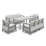 Curver Scandi Family linea duo kerti bútor garnitúra szett hamuszürke-világosszürke