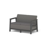 Curver Scandi linea 2 személyes kerti kanapé grafit-hűvösszürke