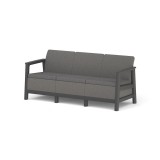 Curver Scandi linea 3 személyes kerti kanapé grafit-hűvösszürke
