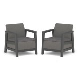 Curver Scandi linea duo kerti fotel grafit-hűvösszürke