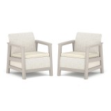 Curver Scandi linea duo kerti fotel kavicsszürke-bézs