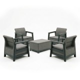 Curver Scandi Quartet set kerti bútor garnitúra grafit-hűvösszürke