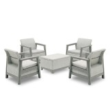 Curver Scandi Quartet set kerti bútor garnitúra hamuszürke-világosszürke