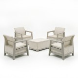 Curver Scandi Quartet set kerti bútor garnitúra kavicsszürke-bézs