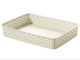 Curver Style A4 méretű rattan papírkosár krém (203397)