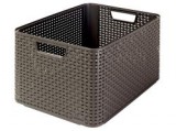 Curver Style "L" méretű rattan kosár 30L sötétbarna (205850)