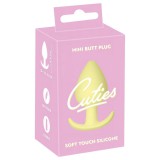 Cuties Mini Butt Plug - szilikon anál plug - sárga (3,1cm)