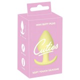 Cuties Mini Butt Plug - szilikon anál plug - sárga (3,1cm)