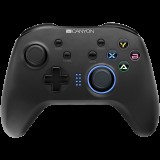 CANYON GP-W3 2.4G Wireless Controller with built-in 600mah battery, 1M Type-C charging cable ,6 axis motion sensor support nintendo switch ,android,PC X-input/D-input,ps3,normal size dongle,black (CND-GPW3) - Kontrollerek